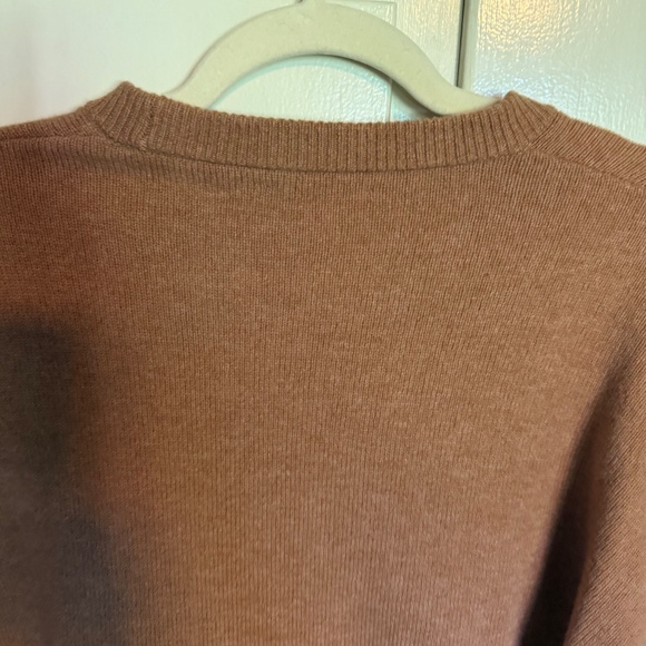 Reiss Men's Camel 100% Merino Wool Crewneck Sweater Size XL - Picture 8 of 12